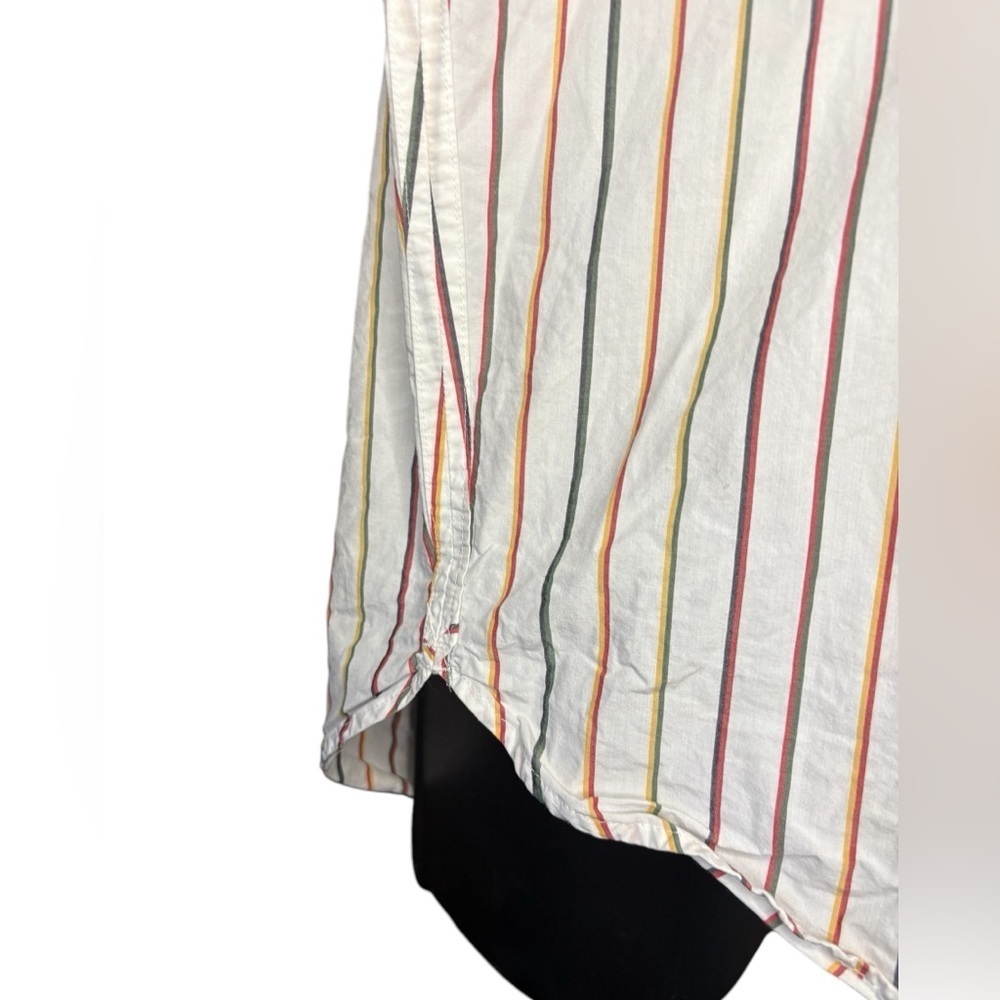 Madewell womens Central Shirt in Sadie Stripe white size small 100% cotton - Picture 5 of 12